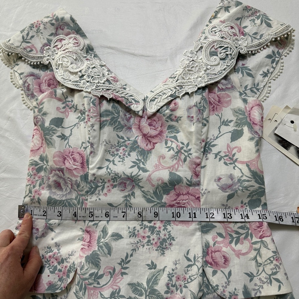 NWT 1991 Scott McClintock Floral Dress Sz 10 Cottagecore Romantic Coquette Gown - Picture 12 of 16